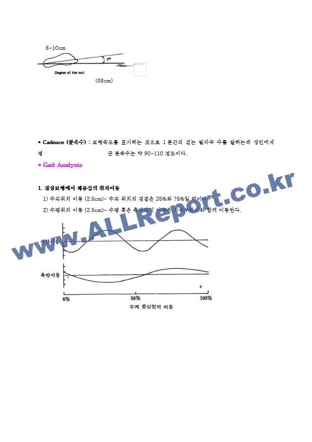 보행 gait : Walking manner기타레포트